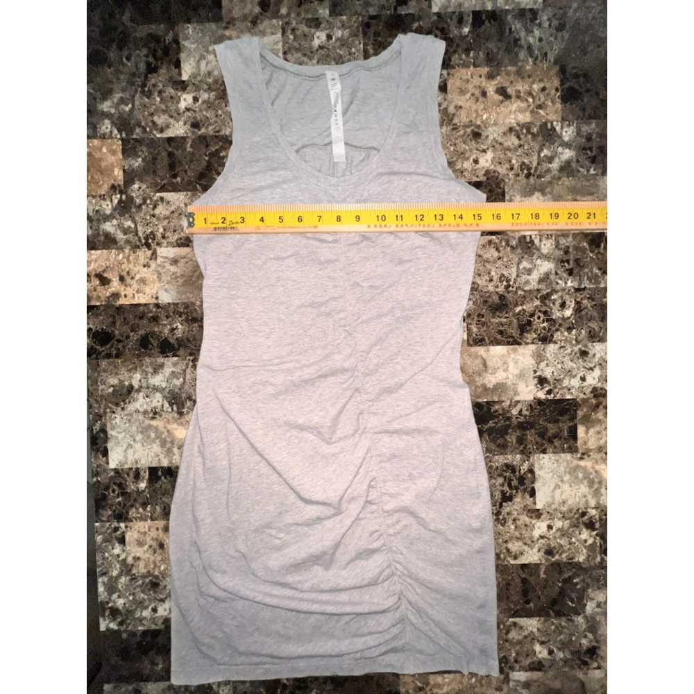 LULULEMON RUSHED DRESS HEATHERED CORE LIGHT GREY COLOR SIZE 6 PTP 15.5” - Picture 4 of 9